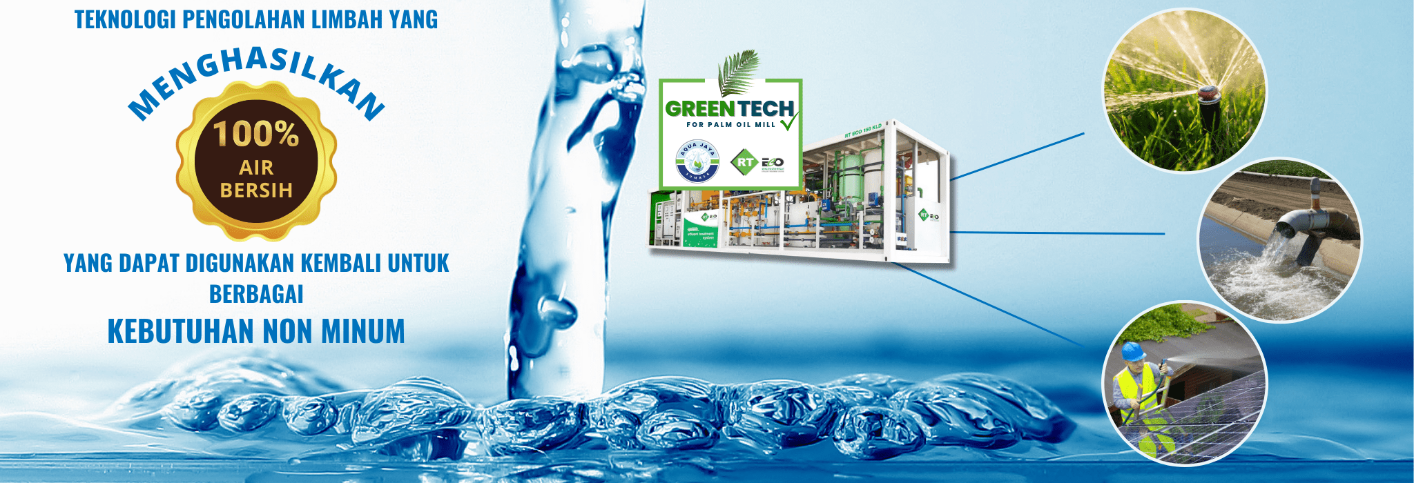 pengolahan limbah yang menghasilkan 100 persen air jernih